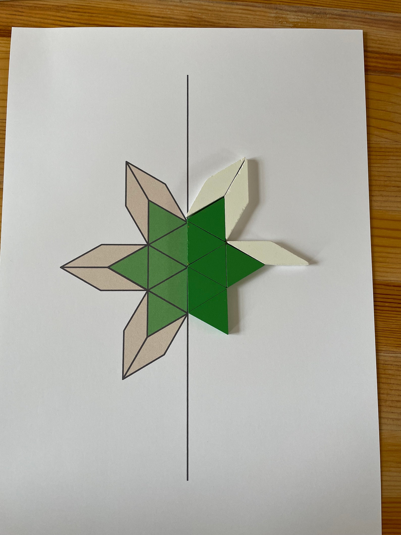 Pattern Blocks Templates Flower Symmetry. Kindergarten and Preschool ...