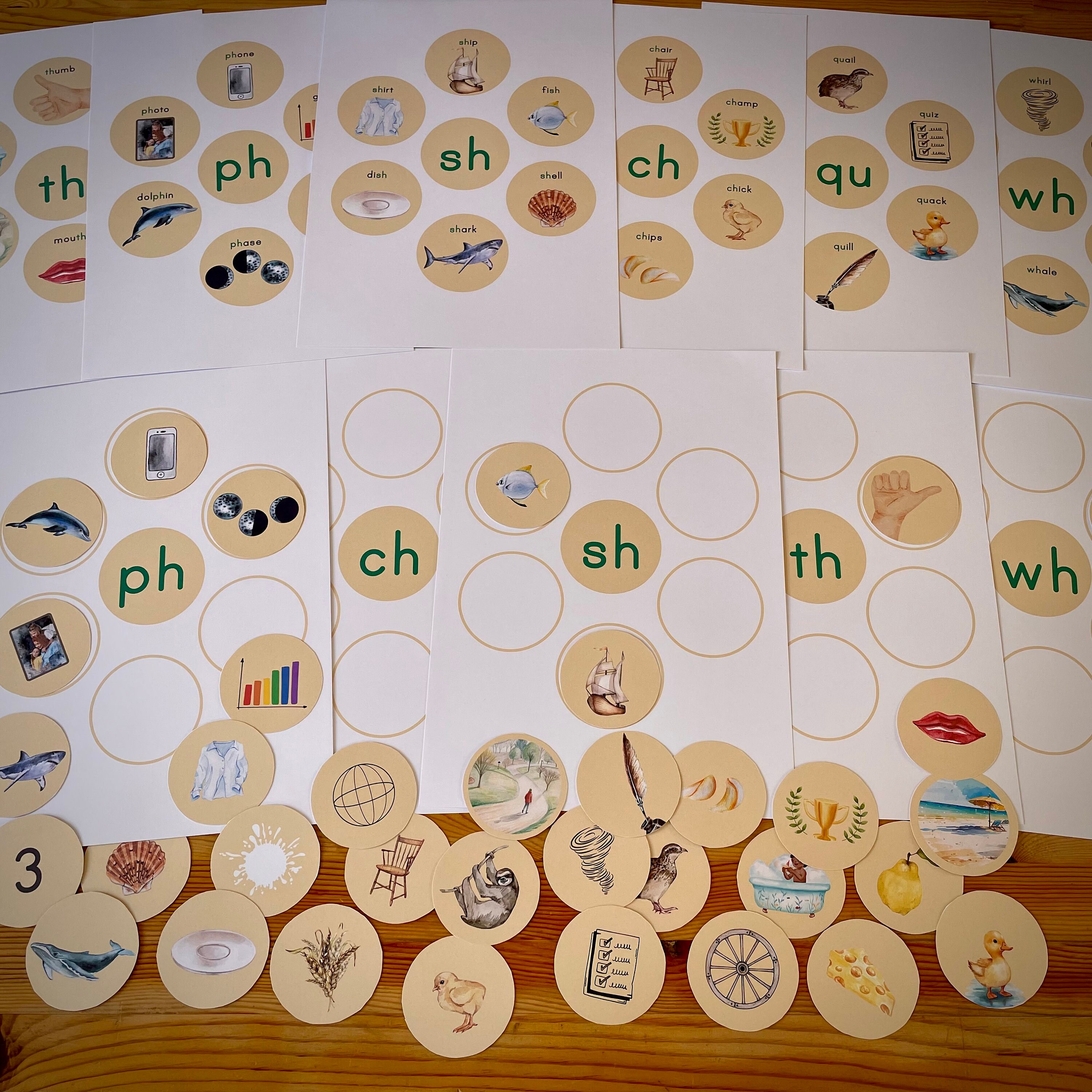 Digraph Posters. Phonics Printable Matching Activity. - Etsy UK