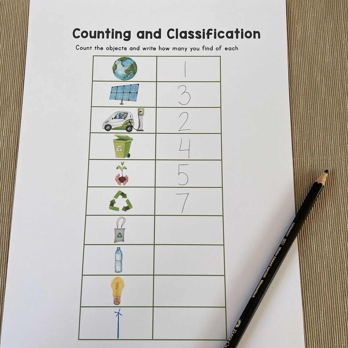 Earth Day Printable Graphing Activity. I Spy Preschool and Kindergarten ...