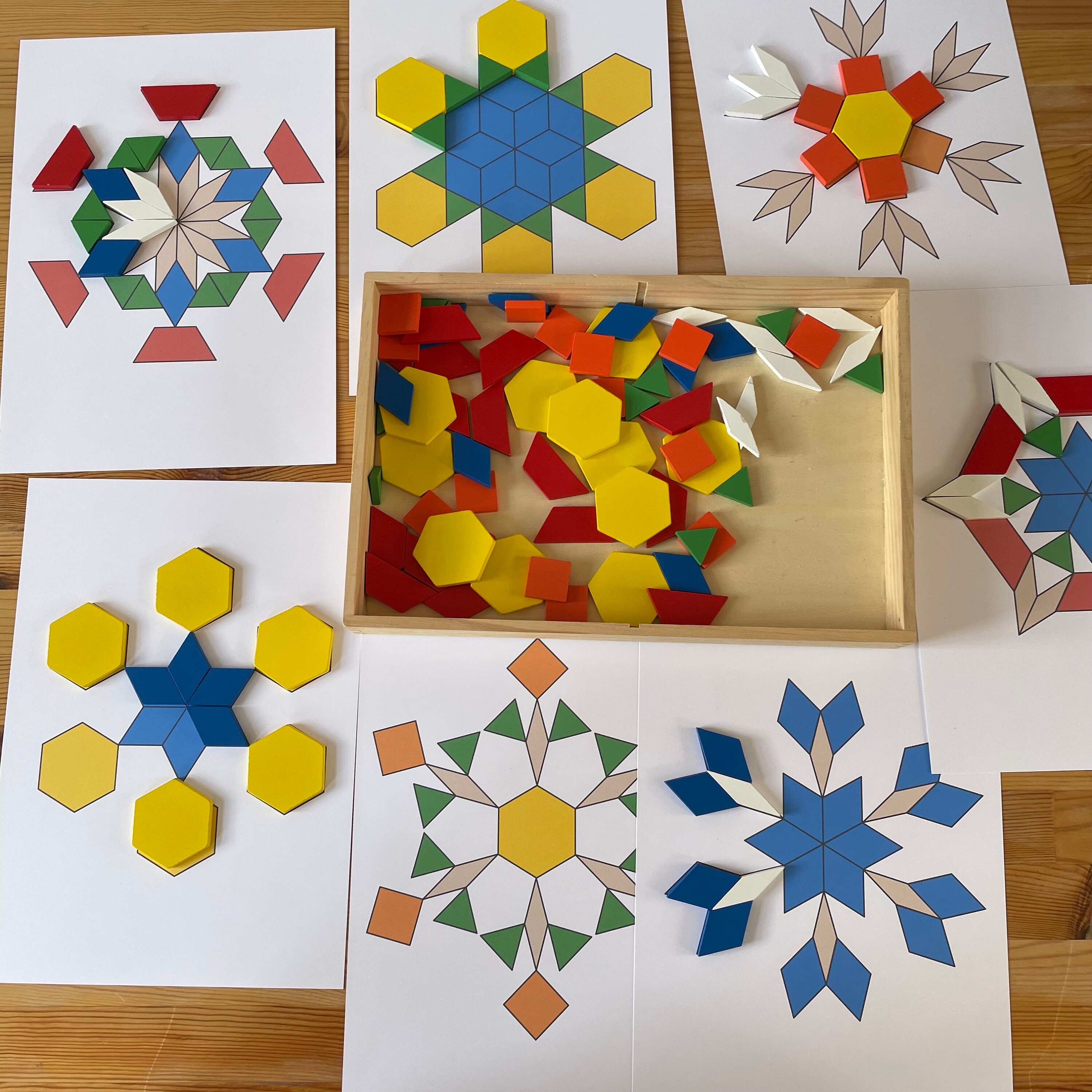 Snowflake Pattern Blocks Templates. Winter Preschool and Kindergarten ...