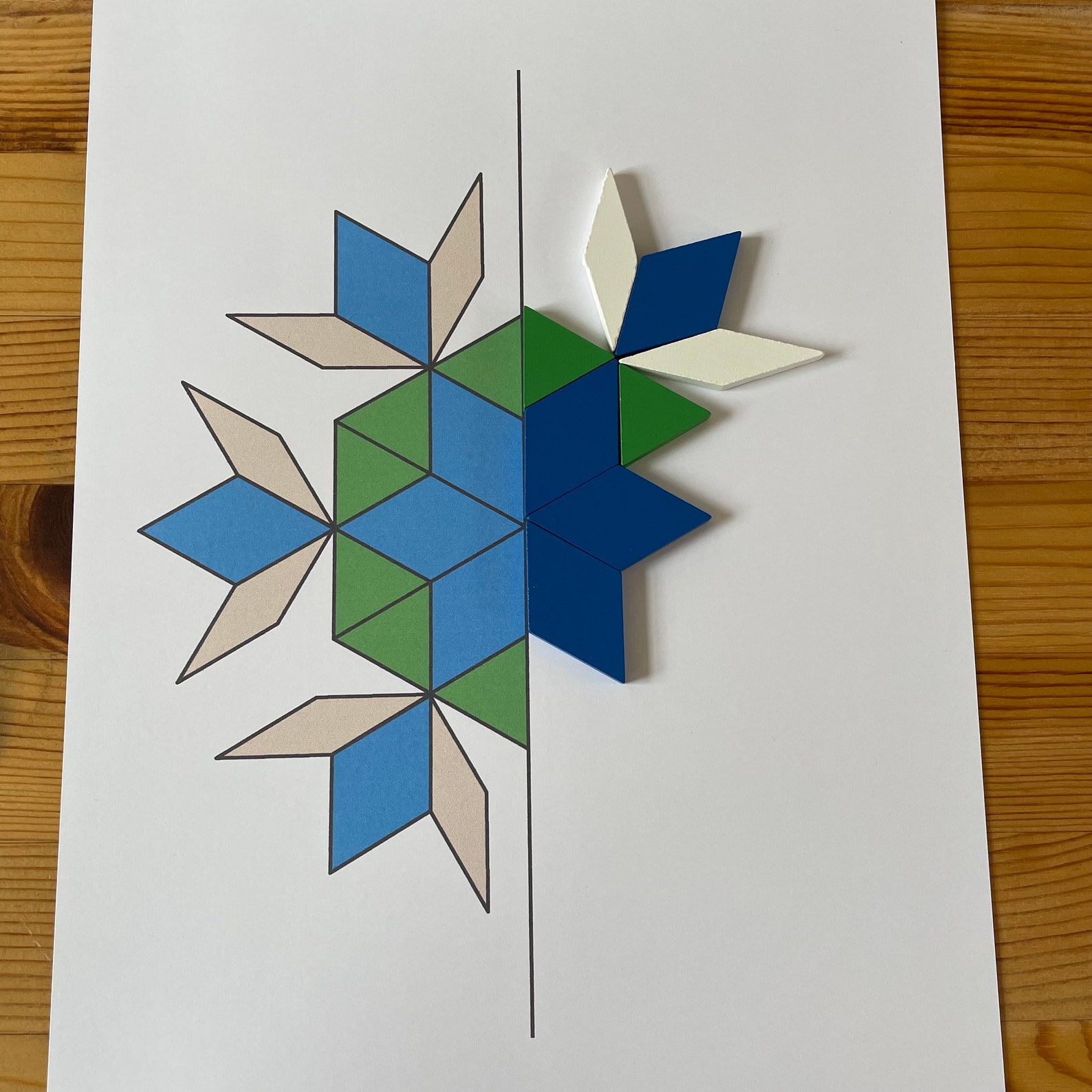 Pattern Blocks Templates Flower Symmetry. Kindergarten and Preschool ...