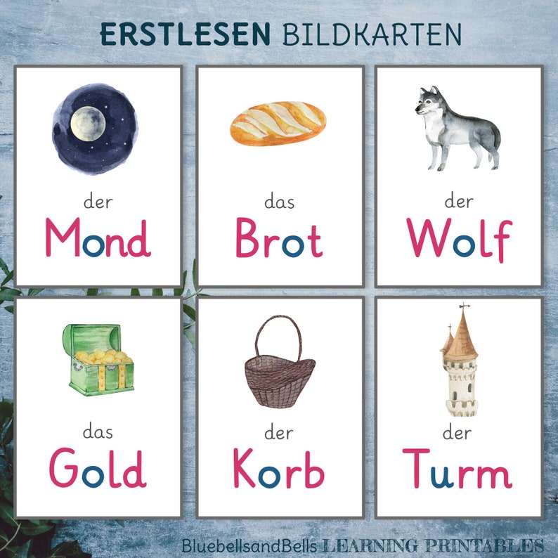Montessori Bildkarten Erste Wörter. Etsy