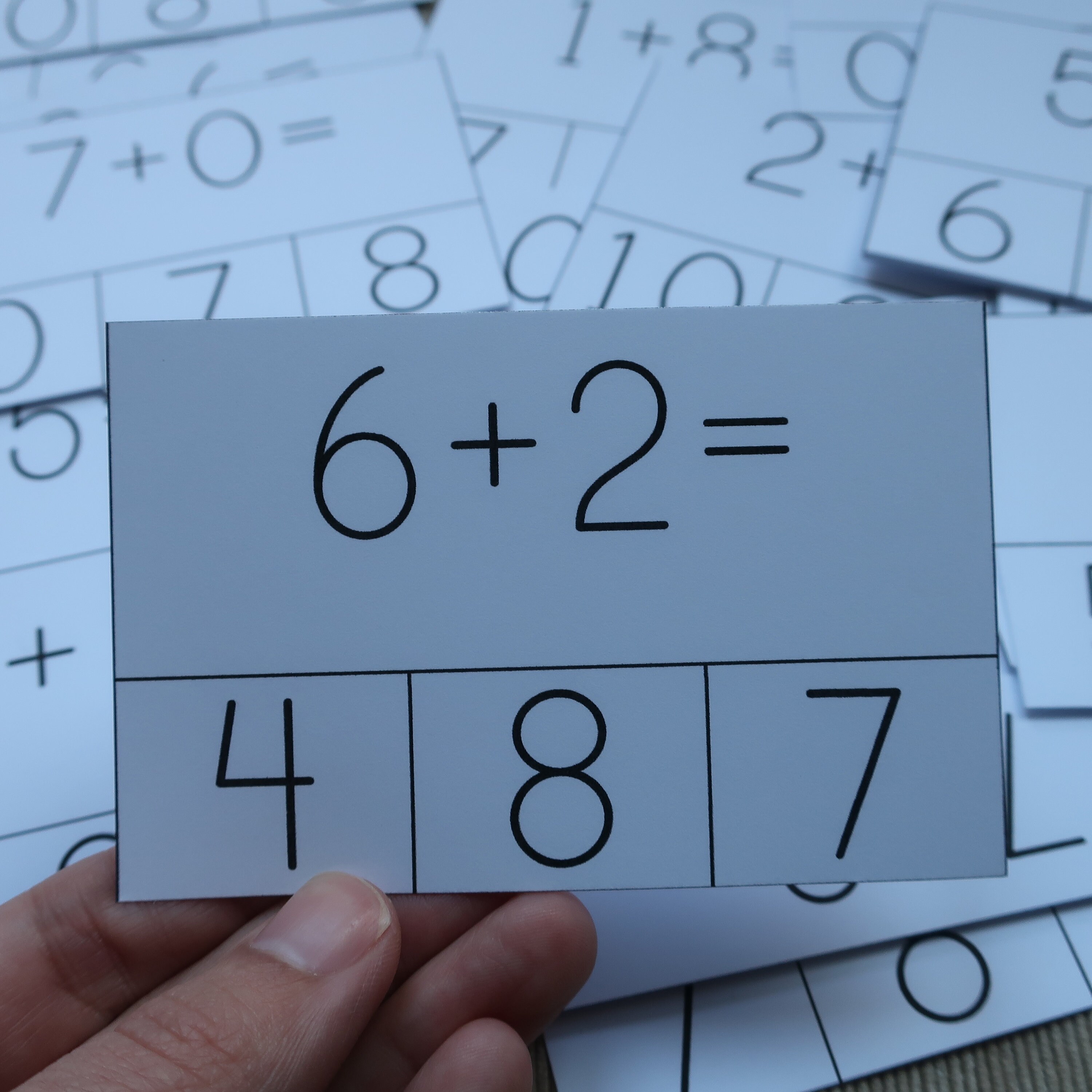 Addition Printable Clip Cards 0-10. Simple Addition Activity ...
