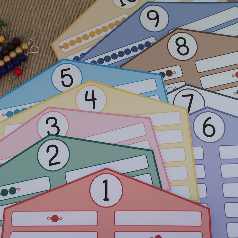 Montessori Bead Addition Activity. Montessori Printable Math Bead ...
