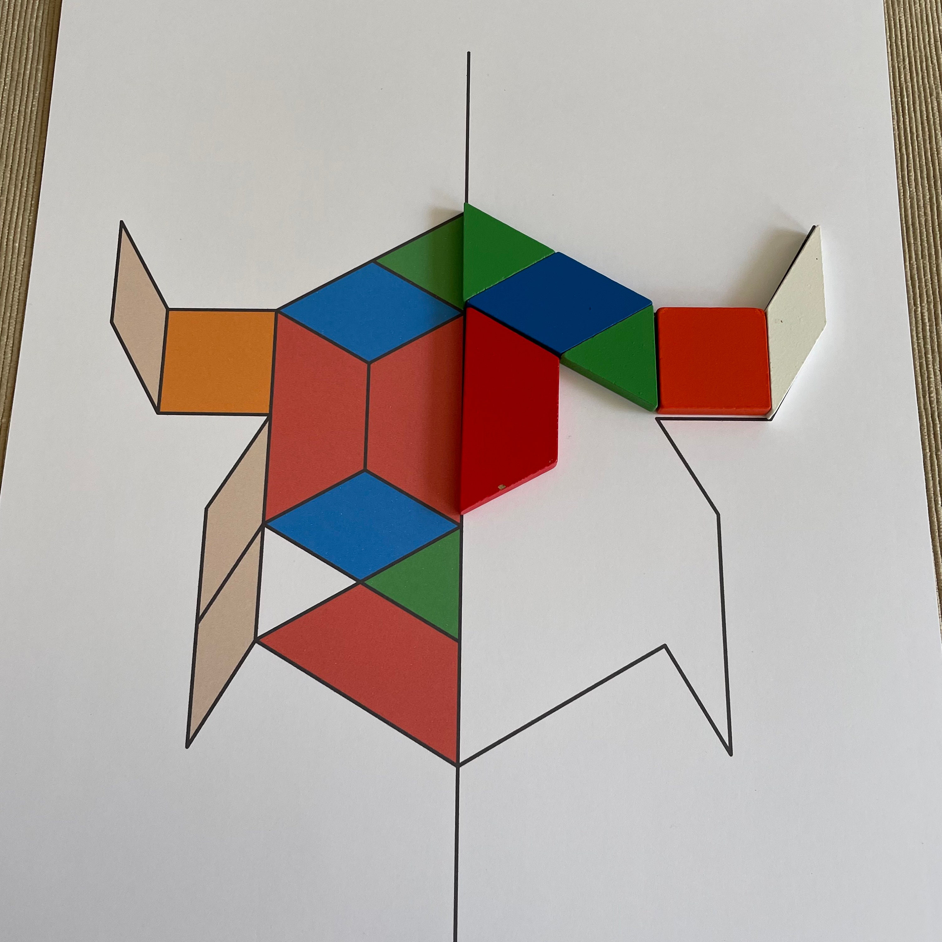 Pattern Blocks Templates Symmetry. Kindergarten and Preschool Shape ...