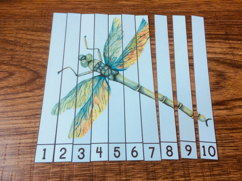 number sequence puzzles 1 10 montessori math printable etsy