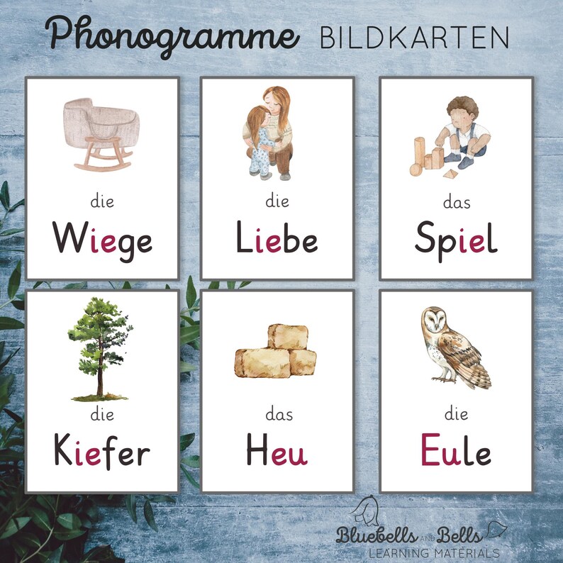 Anlaute Bildkarten. Phonogramme. Montessori Lesen Lernen. - Etsy