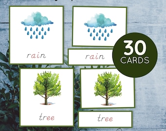 Vowel digraphs 3-part cards. Green series printable.