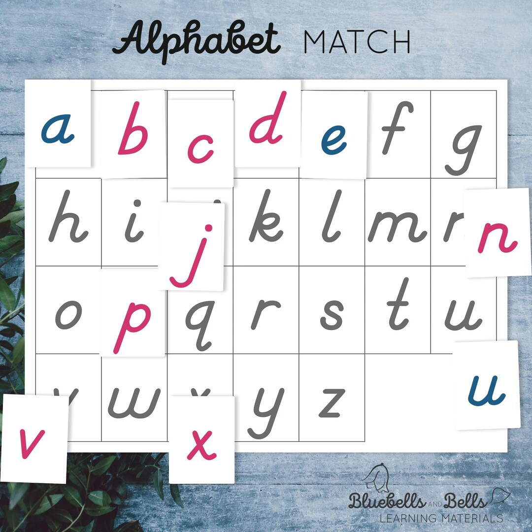 Montessori Alphabet Match. Toddler Letter Puzzle Printable. - Etsy