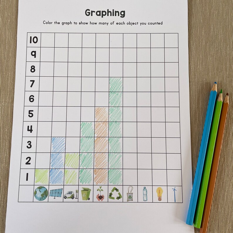 Earth Day Printable Graphing Activity. I Spy Preschool and Kindergarten ...
