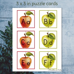 Apple Alphabet Matching Puzzle. Preschool Fall Letter Printable ...