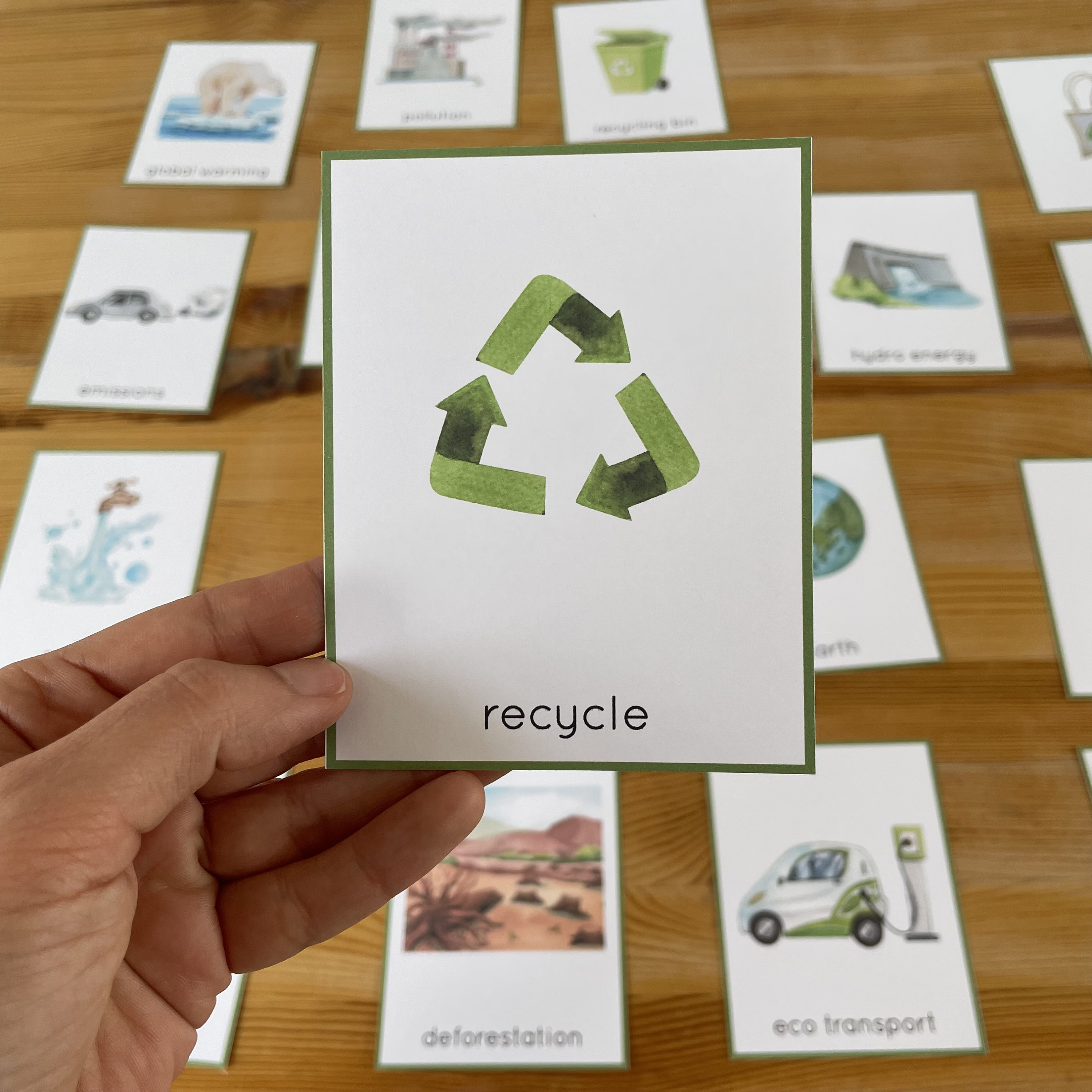 Earth Day Printable Vocabulary Cards. Kindergarten, Elementary