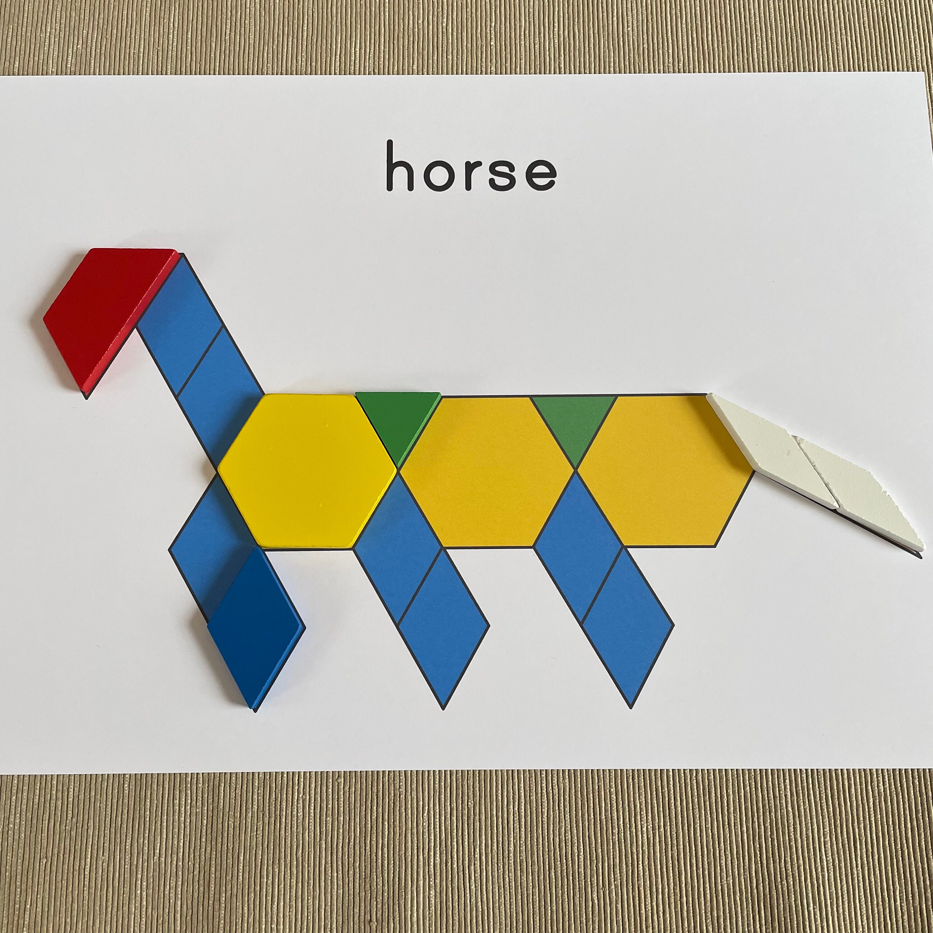 Farm Animals Pattern Blocks Templates. Preschool and Kindergarten Shape ...