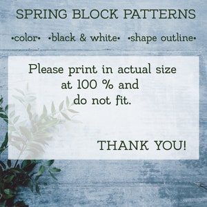 Spring pattern blocks templates. Spring printable preschool and kindergarten activity. image 7