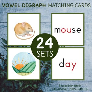 Montessori Printable Green Series Word and Picture Matching Cards ...