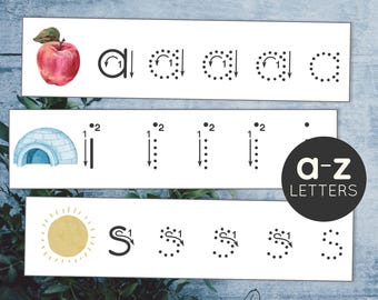 Afdrukbare lettertracering voor kleuters. Voorschoolse handschriftoefening.