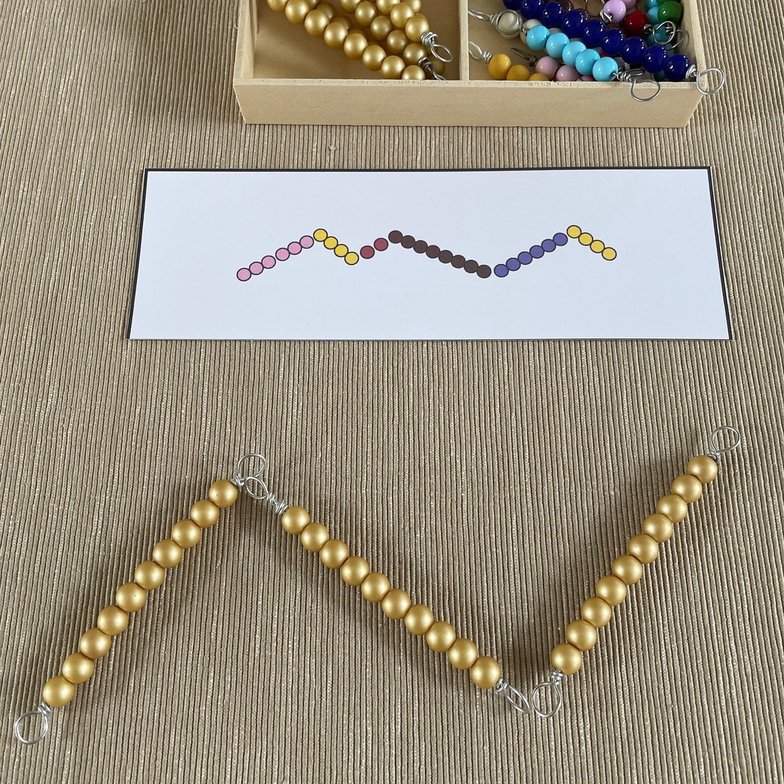 Montessori Beads Snake Addition Cards. Kindergarten and 1st Grade Math ...