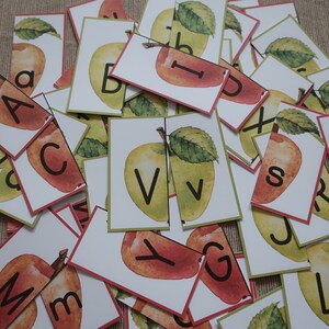 Apple Alphabet Matching Puzzle. Preschool Fall Letter Printable ...