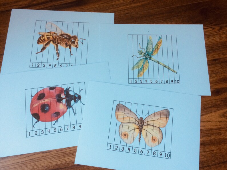 number sequence puzzles 1 10 montessori math printable etsy