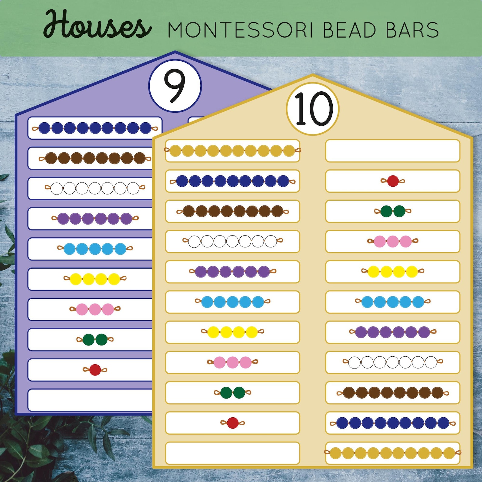 Montessori Bead Addition Activity. Montessori Printable Math Bead ...