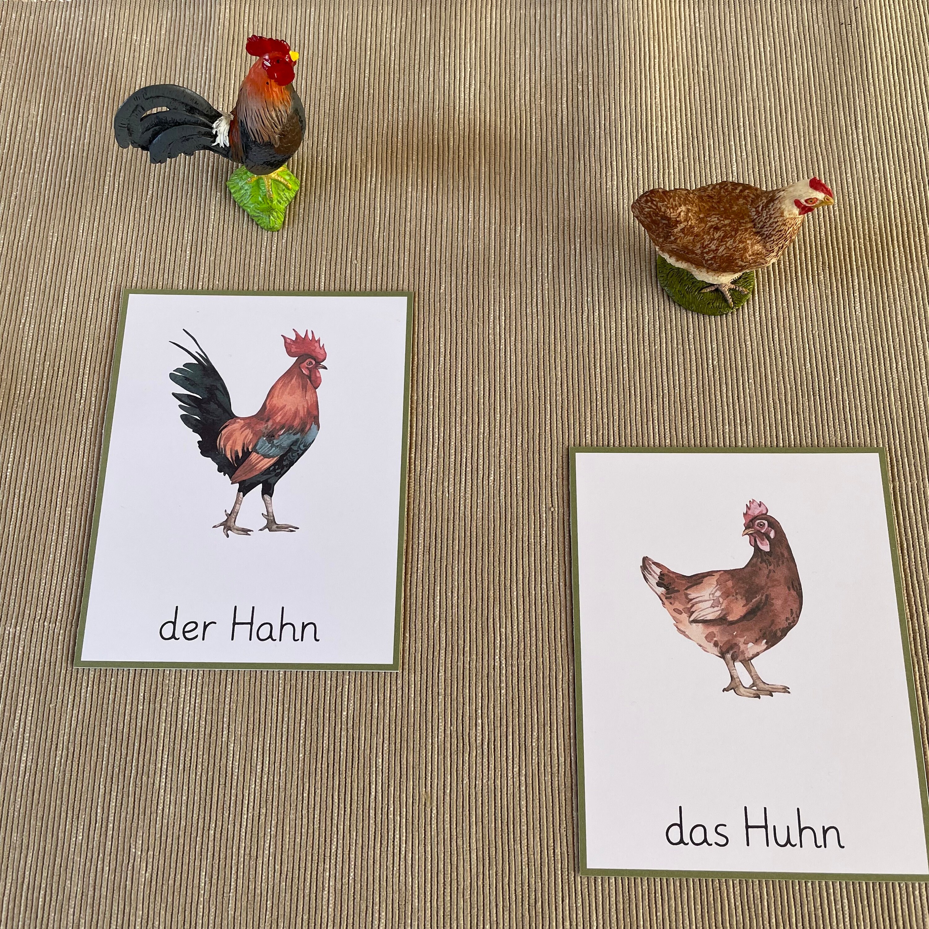 Bauernhoftiere Bildkarten. Lernkarten Deutsche Sprache Für Kleinkinder