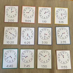 Telling Time Cards. Clock Activity Kindergarten and Elementary School ...
