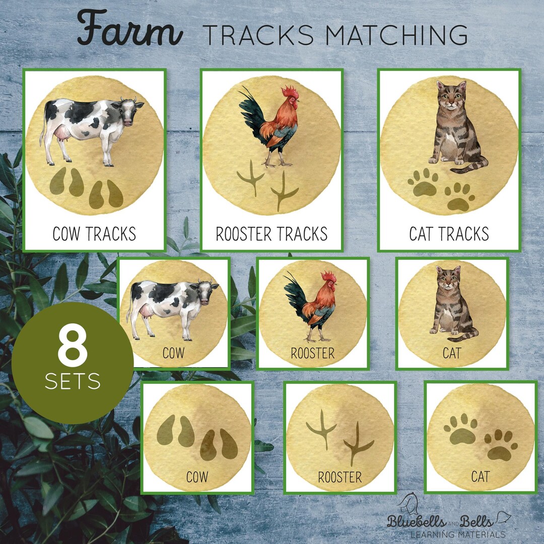 farm-animal-tracks-flashcards-montessori-spring-printable-preschool-matching-activity-etsy for Animal Tracks Matching Game Free Printable Farm Animal Tracks Flashcards. Montessori Spring Printable. Preschool Matching Activity. - Etsy for Animal Tracks Matching Game Free Printable