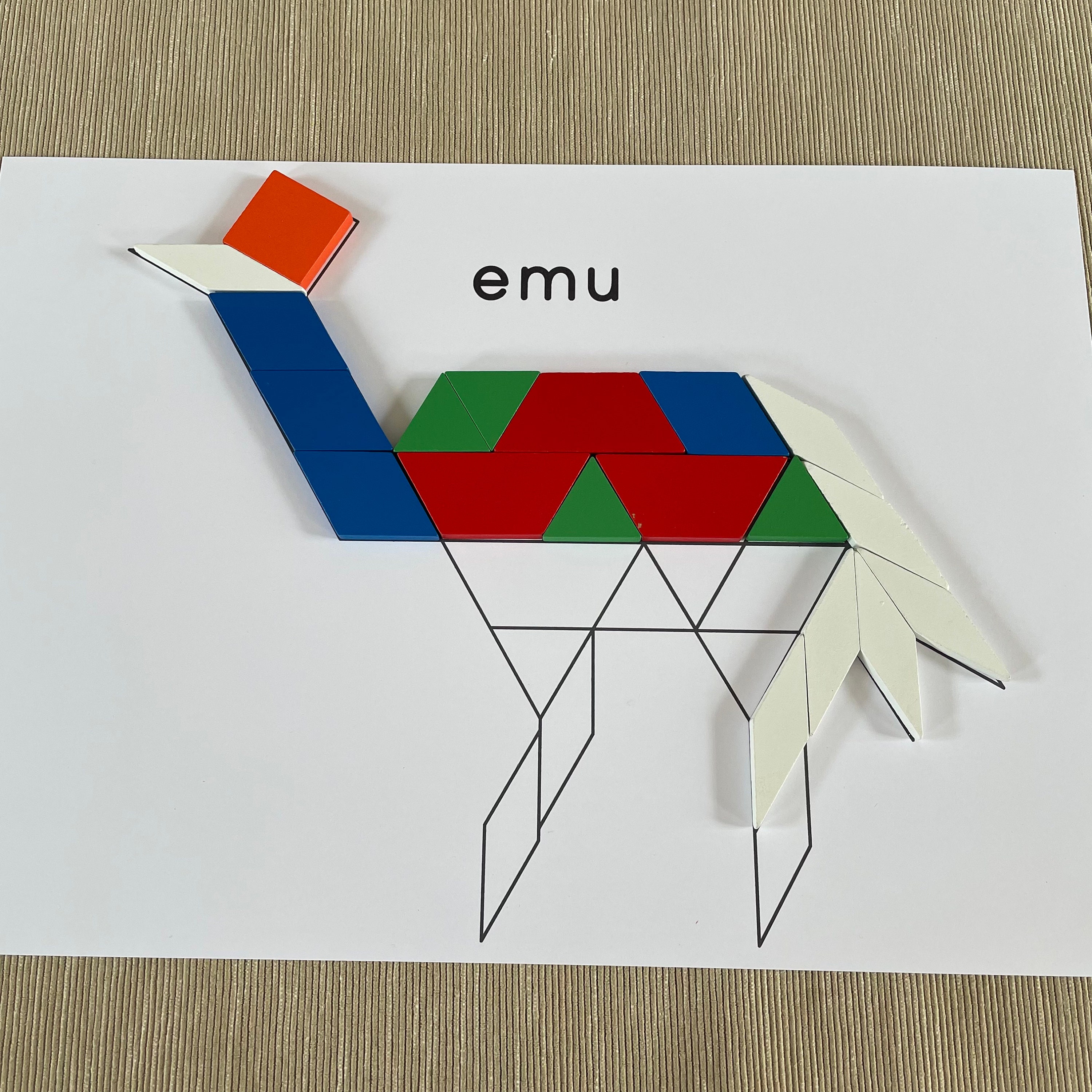 Australia Animals Pattern Blocks Templates. Preschool and Kindergarten ...