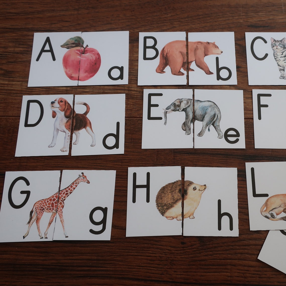 printable alphabet puzzle toddler watercolor letter cards
