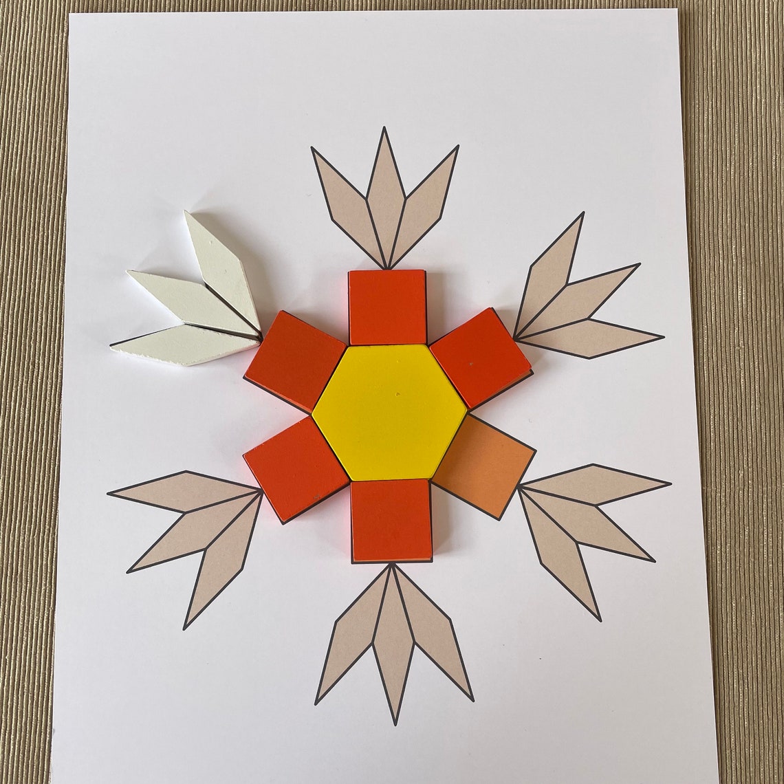 Snowflake Pattern Blocks Templates. Winter Preschool and Kindergarten ...