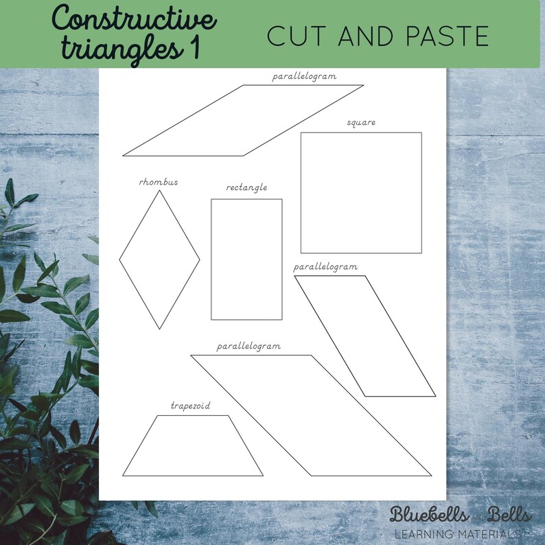 Montessori Constructive Triangles Set 1 Extension Printable Cut and ...