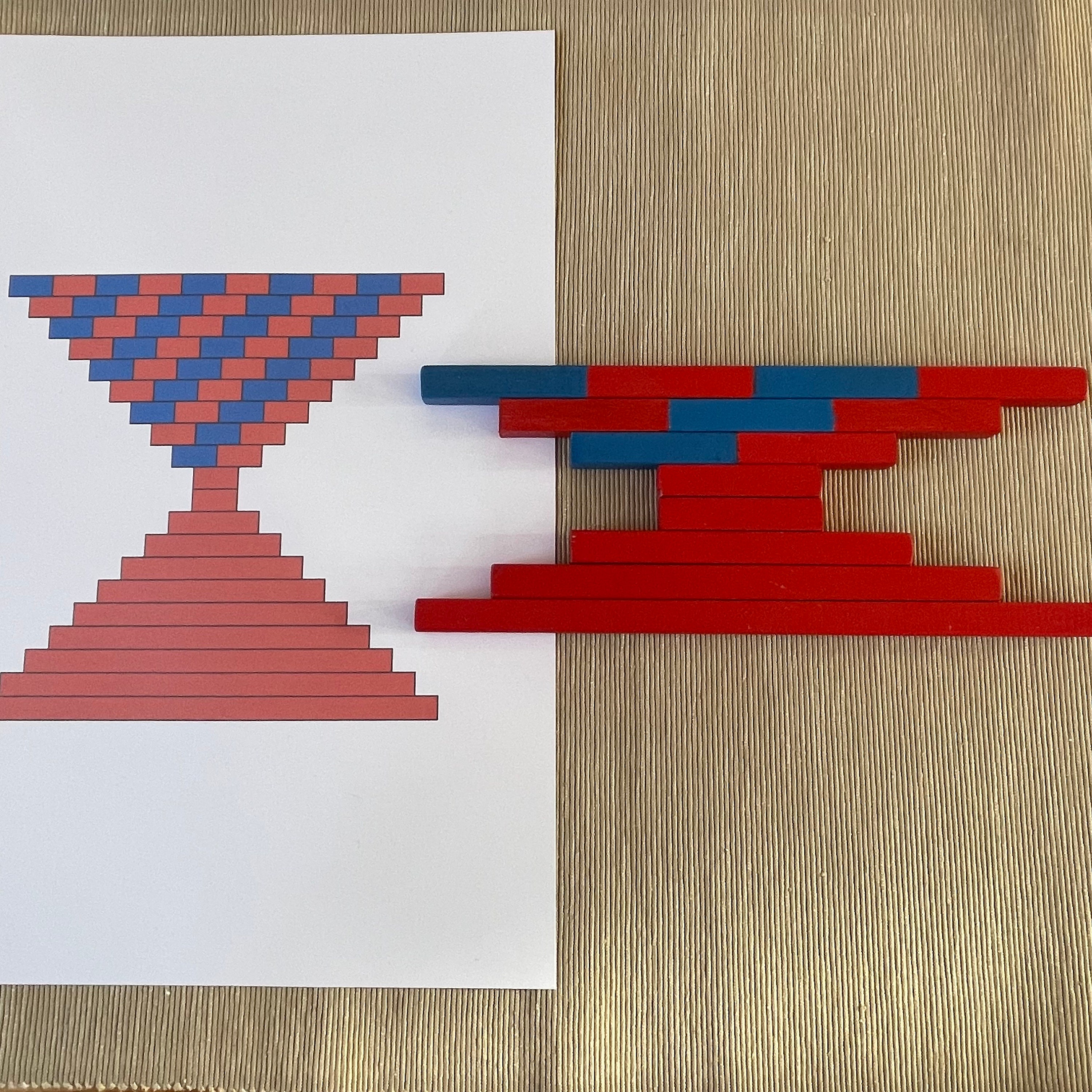 Printable Rods Science Montessori Printable Red Rods and Number Rods Patterns. Sensorial ...