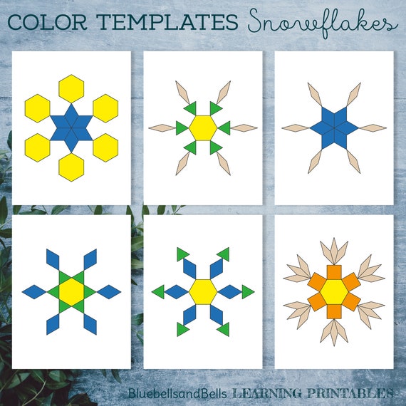 Printable Snowflake Winter Sorting by Color Activity