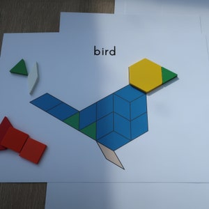 Spring pattern blocks templates. Spring printable preschool and kindergarten activity. image 9