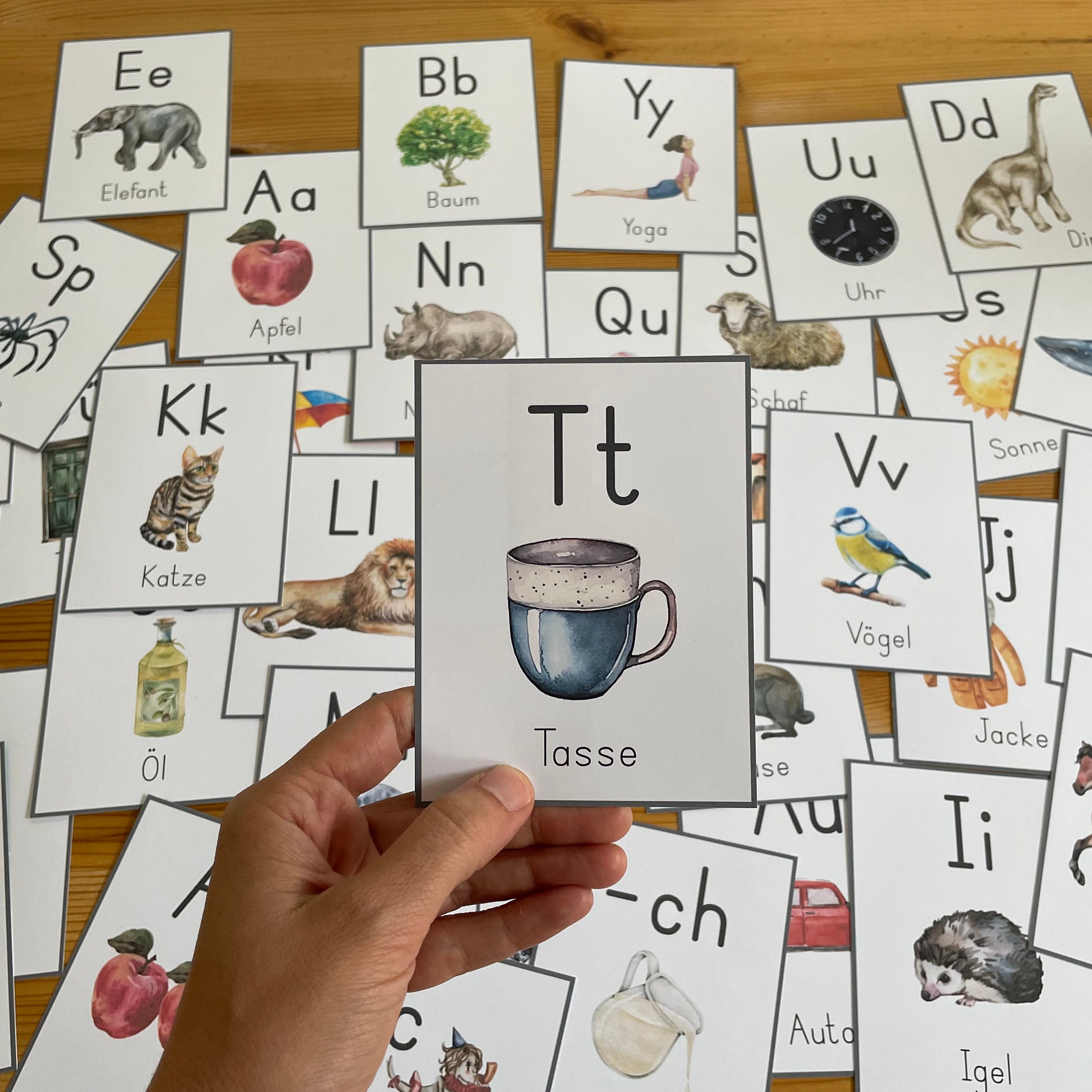 Anlaute Bildkarten. Alphabet Druckbare Lernkarten. - Etsy