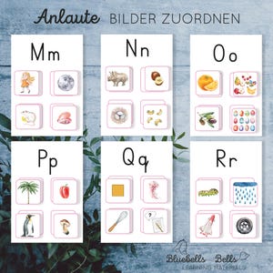 Anlaute Montessori Vorschule Material. Alphabet Kindergarten Druckbare