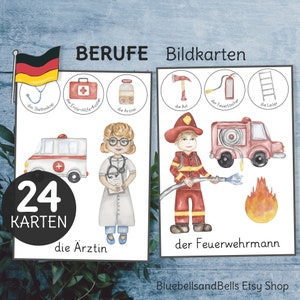ベルフェ・レンカールテン。 Kindergarten und Vorschule druckbare Bildkarten。