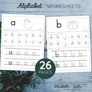 Hojas de trabajo del alfabeto. Hojas imprimibles para trazar letras preescolares.