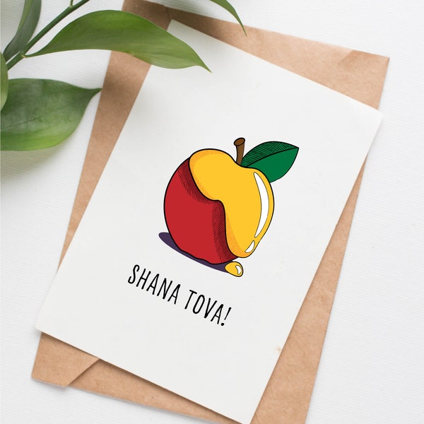 Rosh Hashana greeting card, shana tova card, jewish new year card, greeting card for jewish friends, jewish holiday card, yom teruah card