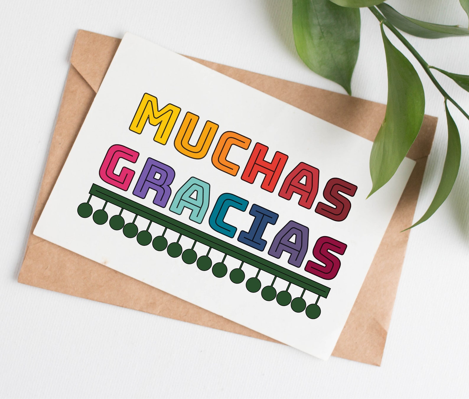 Muchas gracias card fun thank you cards for teachers for | Etsy