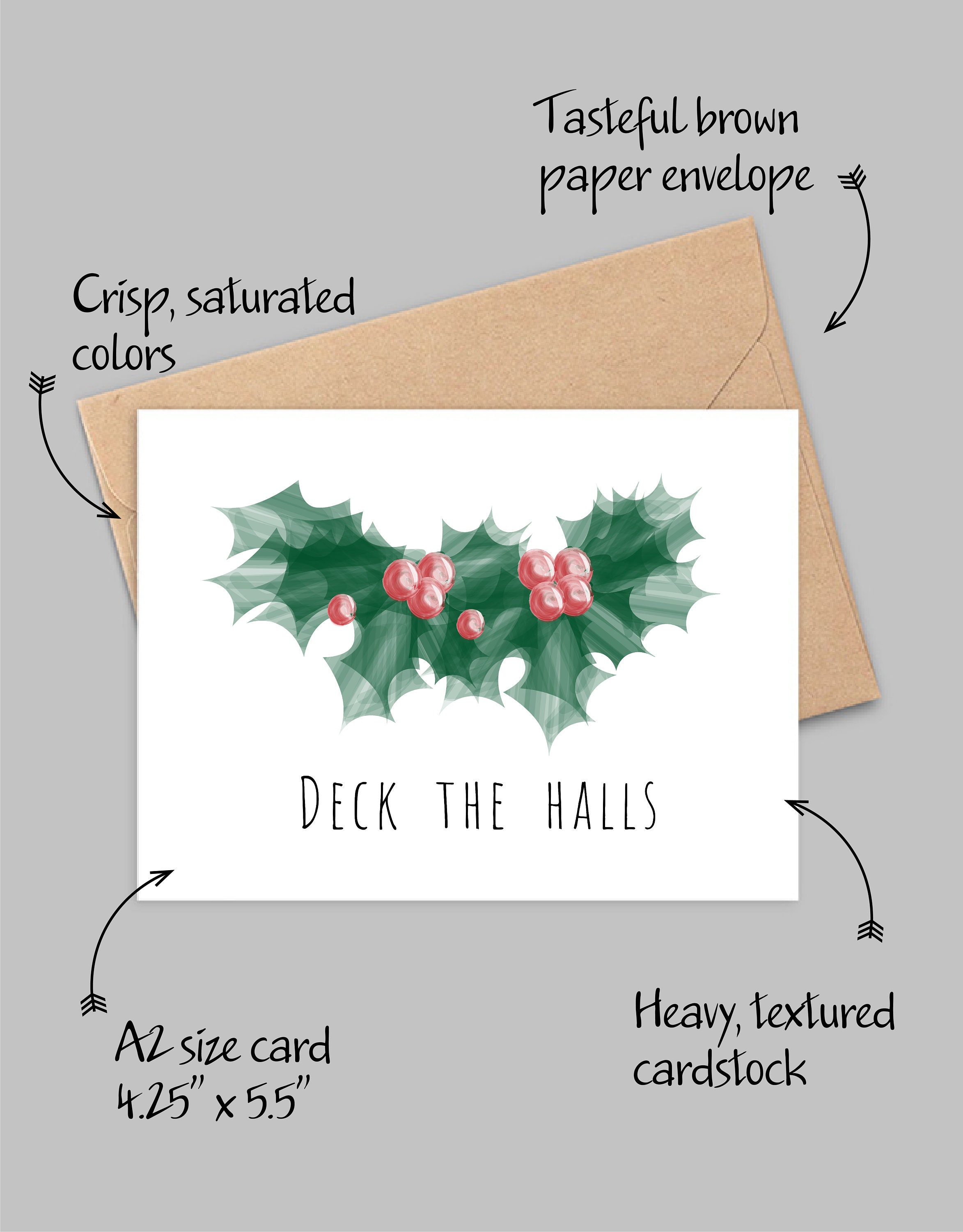 Deck The Halls Christmas Card 