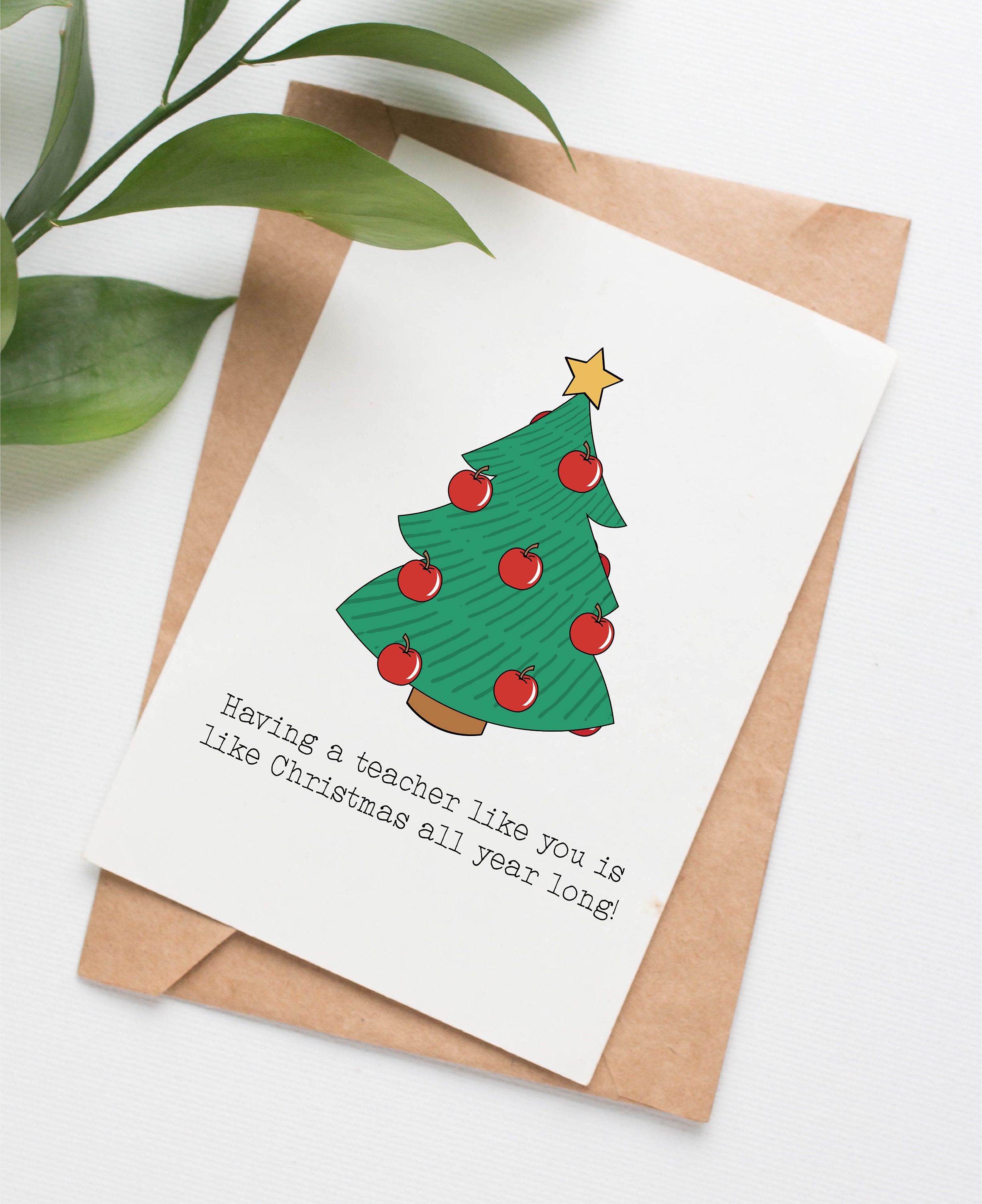 Christmas All Year Card Holiday Card for Teacher Christmas Gift