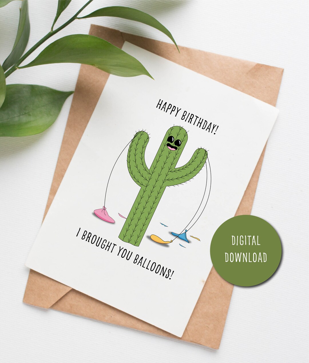 PRINTABLE Cactus Birthday Card Funny Birthday Card for Mom - Etsy