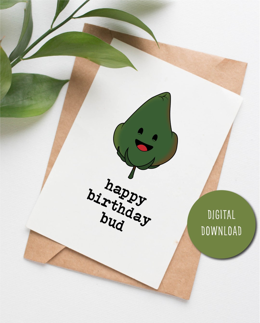 PRINTABLE Bud Birthday Card, Stoner Birthday Card Funny, Funny Birthday ...