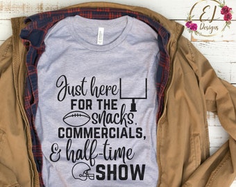 Superbowl 2026 SVG / Just Here for the Snacks SVG / Halftime Show SVG / Funny Sports SVG / Super Bowl Shirt SVG