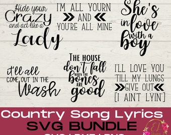Country Song Lyrics Etsy