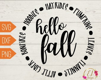 Fall Things Circle Svg | Fall Things SVG | Fall Svg | Things of Fall Svg | Autumn SVG | Fall Shirt Svg | Fall Sign SVG | Fall Circle Png