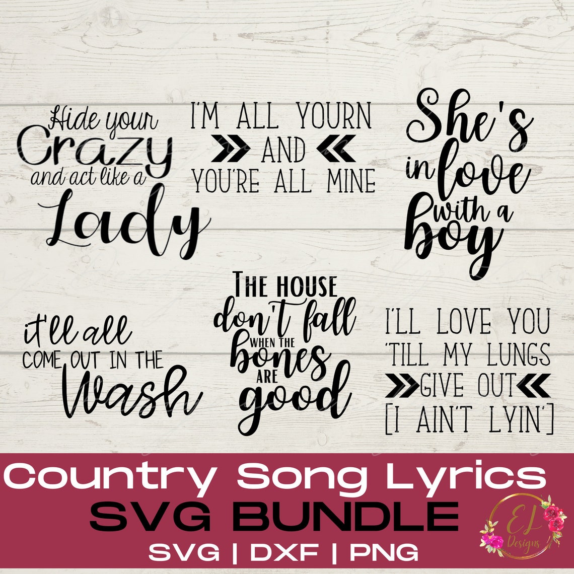 Country Song Lyrics SVG Bundle Maren Morris Svg Miranda Etsy
