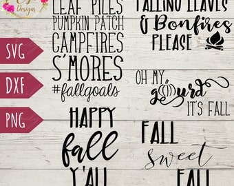 Fall Design Bundle | Fall SVG collection | DIY Fall Decor | Fall Signs | Fall Shirt | Fall Home Decor | Kid's Fall Shirt | Fall Goals SVG