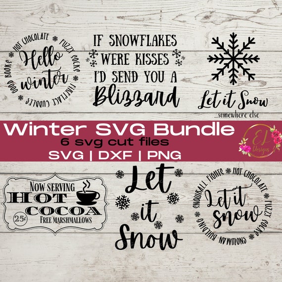 Download Winter Svg Bundle Snowflake Svg Winter Sign Svg Etsy
